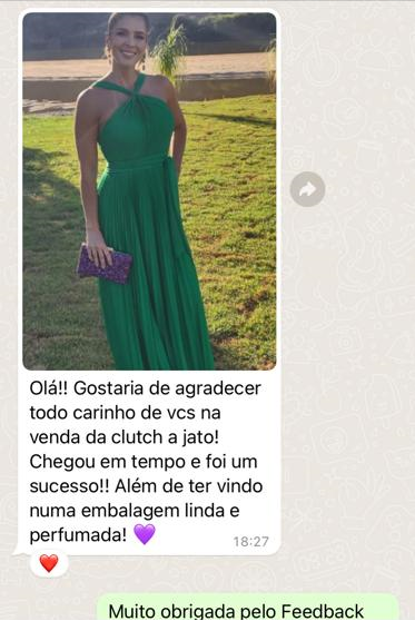 bolsa clutcth roxa